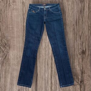 Vintage Jordache Morgan Slim Straight Jeans Dark Wash Y2K Stretch 28x31